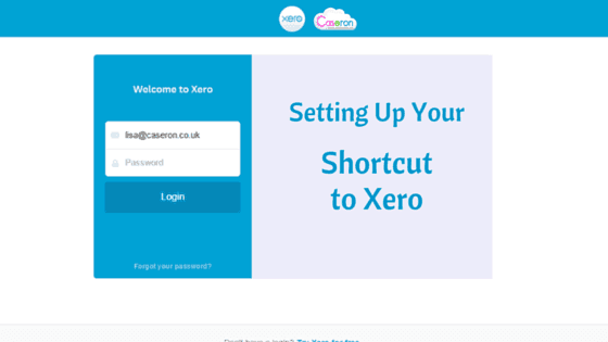 Setting Up Your Shortcut To Xero Caseron Cloud Accounting