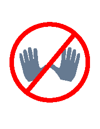 hands off sign