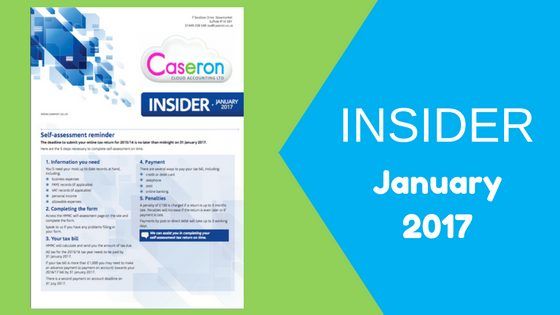 Caseron Insider - January 2017 - Tax and Accountancy Updates