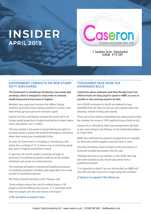 Caseron Insider - May 2018 - Pension Costs