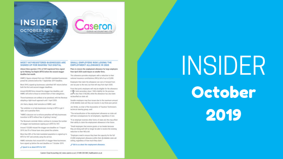 Caseron Insider - October 2019 - VAT-Registered