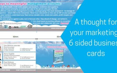 A thought for your marketing – 6 sided business cards