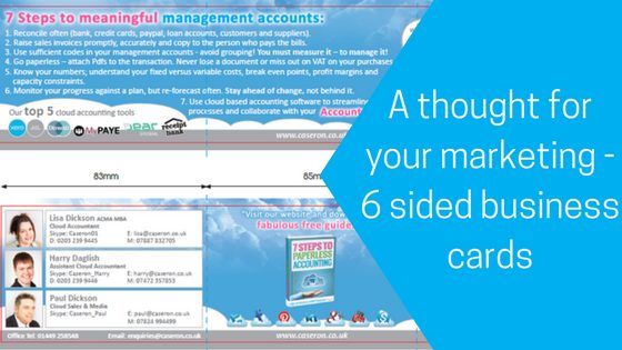 A thought for your marketing – 6 sided business cards