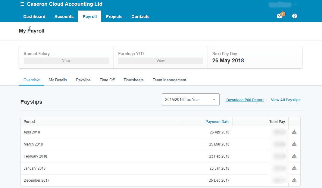 Using My Payroll Portal in Xero
