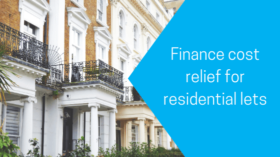 Finance cost relief for residential lets