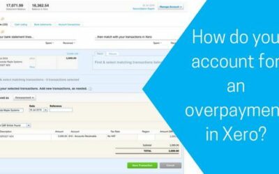 How do you account for an overpayment in Xero?