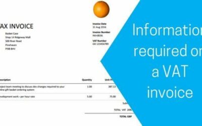 Information required on a VAT invoice