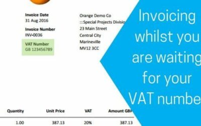 Invoicing whilst you are waiting for your VAT number