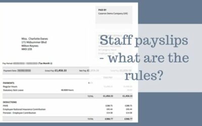 Staff payslips – what are the rules?