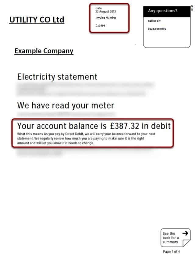 Utility Bills 1