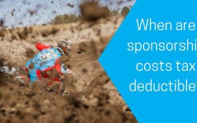 When are sponsorship costs tax deductible?